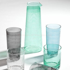 Linear Etched Coloured Highball Tumbler Glasses martinborough-wine-merchants
